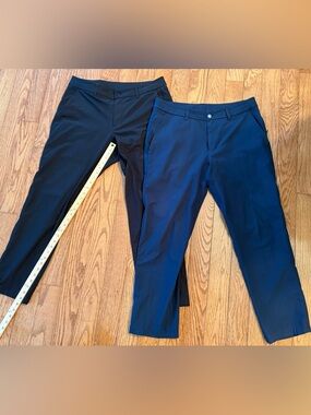 Lululemon Pants Commission Classic Fit Blue & Black 34x29 Relaxed Fit Lot Of 2